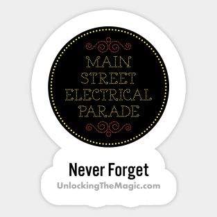 Main Street Electrical Parade Sticker